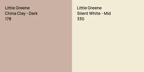 178 China Clay - Dark vs 330 Silent White - Mid