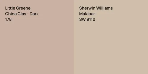 178 China Clay - Dark vs SW 9110 Malabar