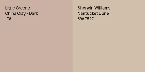 178 China Clay - Dark vs SW 7527 Nantucket Dune