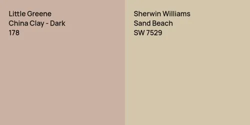 178 China Clay - Dark vs SW 7529 Sand Beach