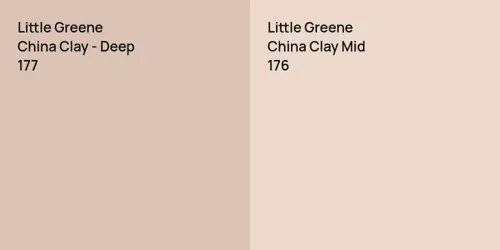 177 China Clay - Deep vs 176 China Clay Mid