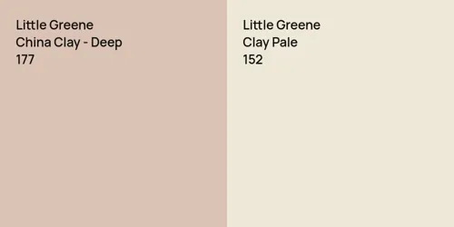 177 China Clay - Deep vs 152 Clay Pale