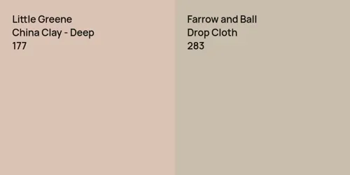 177 China Clay - Deep vs 283 Drop Cloth