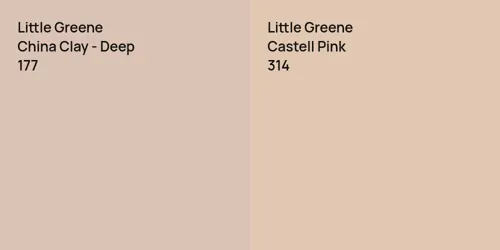 177 China Clay - Deep vs 314 Castell Pink