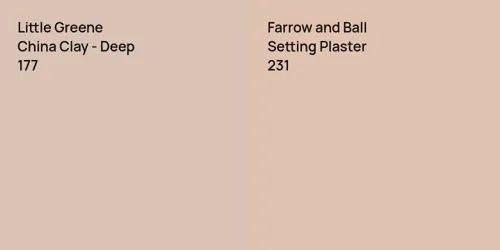 177 China Clay - Deep vs 231 Setting Plaster