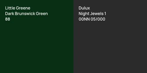 88 Dark Brunswick Green vs 00NN 05/000 Night Jewels 1