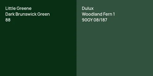 88 Dark Brunswick Green vs 90GY 08/187 Woodland Fern 1