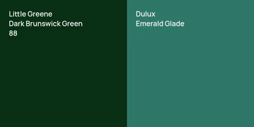 88 Dark Brunswick Green vs 49GG 17/232 Emerald Glade