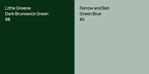 88 Dark Brunswick Green vs 84 Green Blue