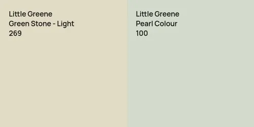 269 Green Stone - Light vs 100 Pearl Colour