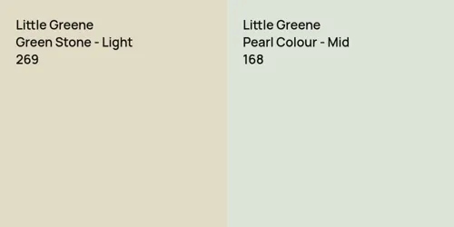 269 Green Stone - Light vs 168 Pearl Colour - Mid