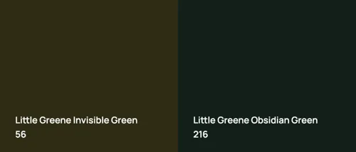 56 Invisible Green vs 216 Obsidian Green