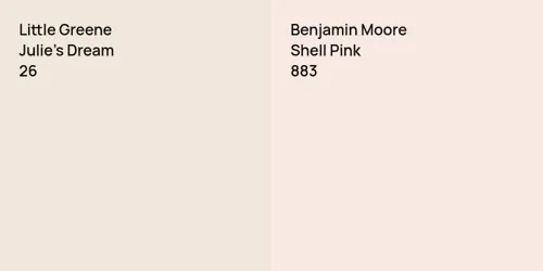 26 Julie's Dream vs 883 Shell Pink