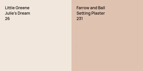 26 Julie's Dream vs 231 Setting Plaster