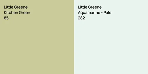 85 Kitchen Green vs 282 Aquamarine - Pale