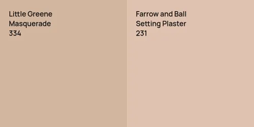 334 Masquerade vs 231 Setting Plaster