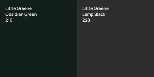 216 Obsidian Green vs 228 Lamp Black