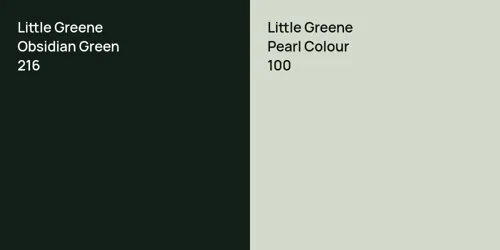 216 Obsidian Green vs 100 Pearl Colour