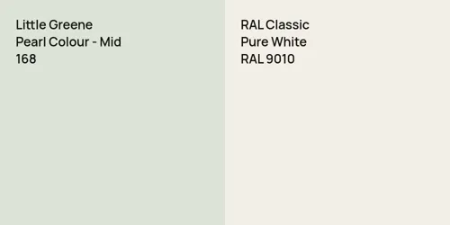 168 Pearl Colour - Mid vs RAL 9010 Pure White