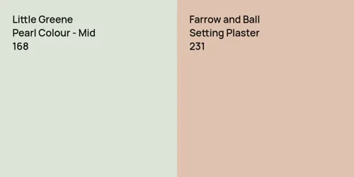 168 Pearl Colour - Mid vs 231 Setting Plaster