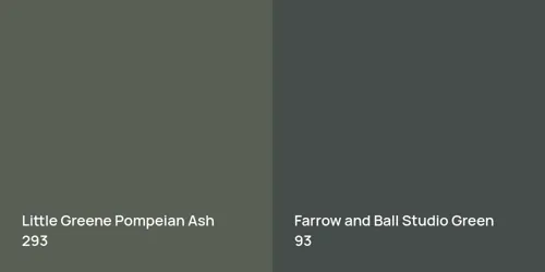 293 Pompeian Ash vs 93 Studio Green