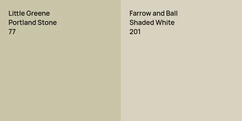 77 Portland Stone vs 201 Shaded White