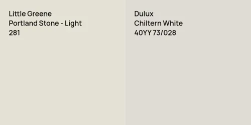 281 Portland Stone - Light vs 40YY 73/028 Chiltern White