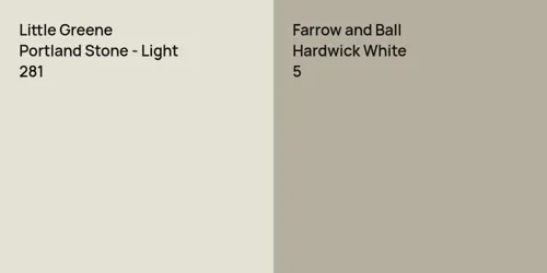 281 Portland Stone - Light vs 5 Hardwick White