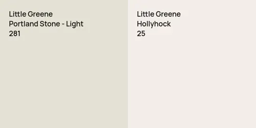 281 Portland Stone - Light vs 25 Hollyhock