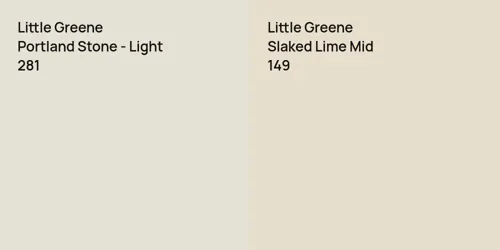 281 Portland Stone - Light vs 149 Slaked Lime Mid