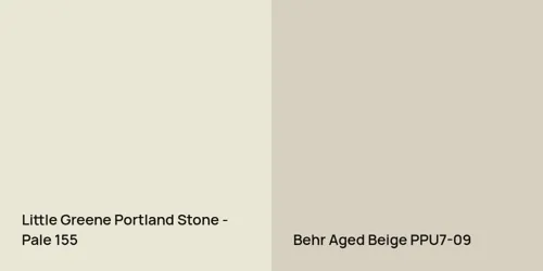 155 Portland Stone - Pale vs PPU7-09 Aged Beige