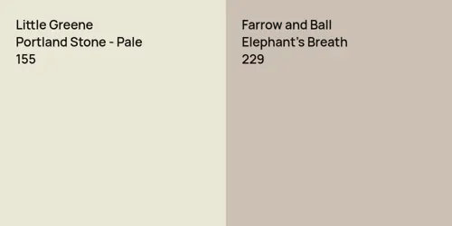 155 Portland Stone - Pale vs 229 Elephant's Breath