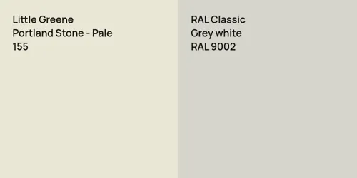 155 Portland Stone - Pale vs RAL 9002  Grey white