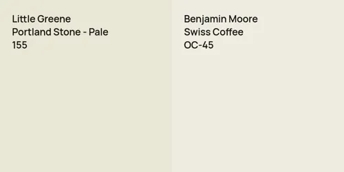 155 Portland Stone - Pale vs OC-45 Swiss Coffee