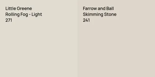 271 Rolling Fog - Light vs 241 Skimming Stone