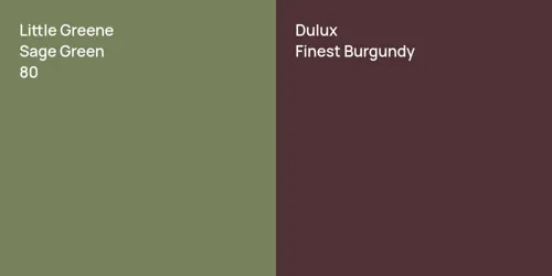 80 Sage Green vs null Finest Burgundy