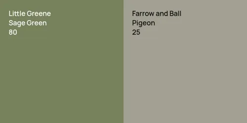 80 Sage Green vs 25 Pigeon