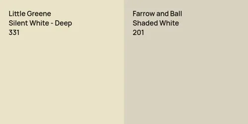 331 Silent White - Deep vs 201 Shaded White