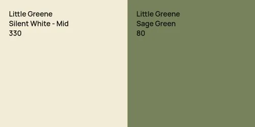 330 Silent White - Mid vs 80 Sage Green