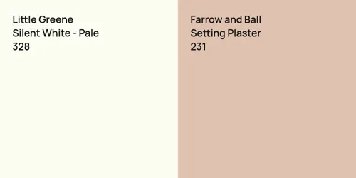 328 Silent White - Pale vs 231 Setting Plaster