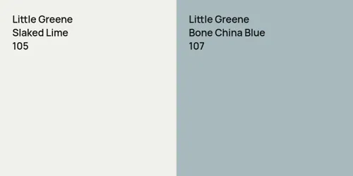 105 Slaked Lime vs 107 Bone China Blue