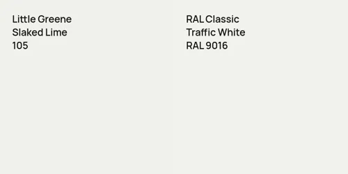 105 Slaked Lime vs RAL 9016 Traffic White