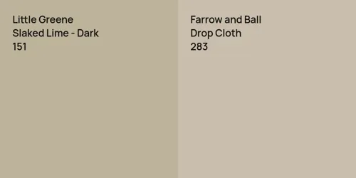 151 Slaked Lime - Dark vs 283 Drop Cloth