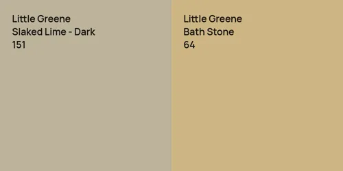 151 Slaked Lime - Dark vs 64 Bath Stone