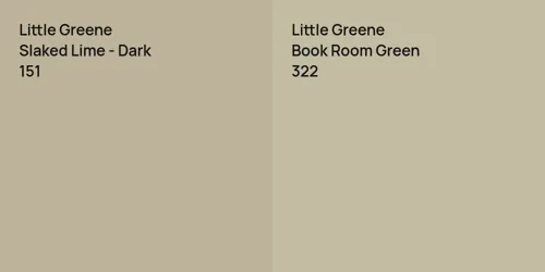 151 Slaked Lime - Dark vs 322 Book Room Green