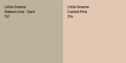 151 Slaked Lime - Dark vs 314 Castell Pink