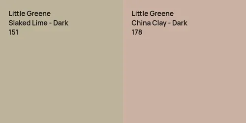 151 Slaked Lime - Dark vs 178 China Clay - Dark