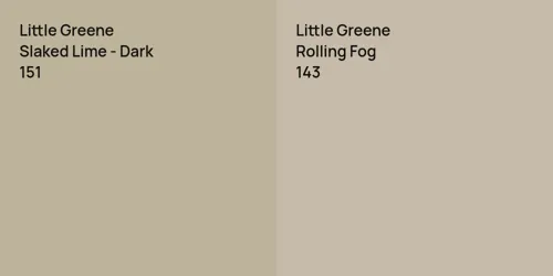 151 Slaked Lime - Dark vs 143 Rolling Fog