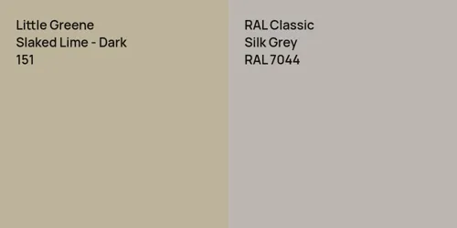 151 Slaked Lime - Dark vs RAL 7044 Silk Grey