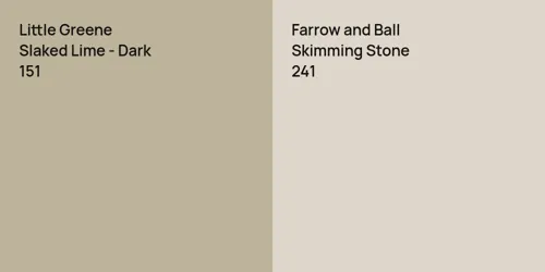 151 Slaked Lime - Dark vs 241 Skimming Stone